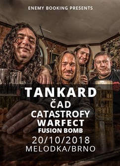 Tankard / ČAD / Catastrofy- koncert v Brně -Melodka, Kounicova 20/22, Brno