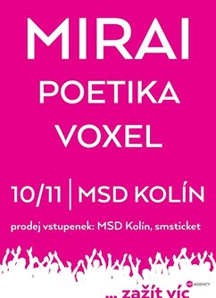 Sebastian, Mirai, Voxel- koncert Kolín -MSD Kolín, Zámecká 109, Kolín