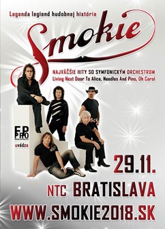 SMOKIE - The Symphony Tour 2018- koncert Bratislava -NTC Bratislava, Príkopova 3255/6, Bratislava