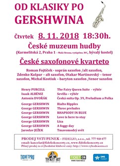 Od klasiky po Gershwina - koncert Praha -České muzeum hudby, Karmelitská 388/2, Praha