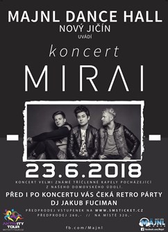 Koncert Mirai- Nový Jičín -Majnl Dance Hall, Gen. Hlaďo 25, Nový Jičín