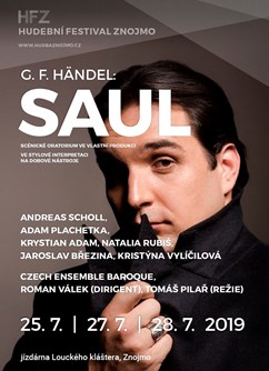 G.F.Händel: Saul - derniéra / Andreas Scholl, Adam Plachetka- Znojmo -Jízdárna Louckého kláštera, Loucká 23, Znojmo