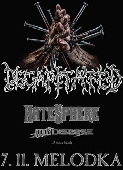 Decapitated, Hatesphere, Thy Disease-koncert v Brně -Melodka, Kounicova 20/22, Brno