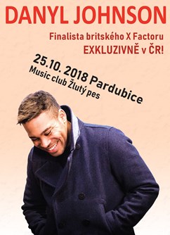 Danyl Johnson /UK/- koncert v Pardubicích -Music Club Žlutý pes, Ke koupališti 62, Pardubice