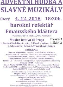 Adventní a muzikálové melodie- Praha -Barokní sál Emauzského kláštera, Vyšehradská 49, Praha