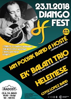 Django Fest / gypsy jazz / latino / alternative- Brno -Radost, Radlas / Cejl 52, Brno