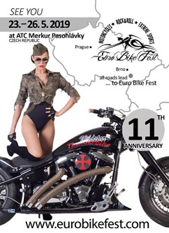 Euro Bike Fest 2019- festival Pasohlávky- Harlej, Walda Gang, Traktor, Gate Crasher, Morčata na útěku a další -ATC Merkur, Pasohlávky 114 E, Pasohlávky