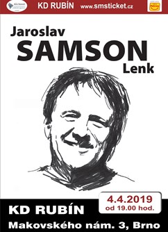 Jaroslav Samson Lenk- koncert v Brně -KD Rubín, Makovského náměstí , Brno
