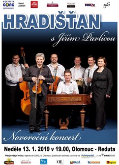Tradiční novoroční koncert Hradišťanu s Jiřím Pavlicou- Olomouc -Reduta, Horní náměstí 23, Olomouc