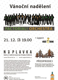 Factorial! Orchestra / Vánoční nadělení- Hradec Králové -NáPLAVKA café & music bar, Náměstí 5.května 835, Hradec Králové