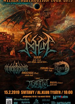 Within Destruction tour 2019 (NAHUM, Inner Sphere, Purnama)- koncert Svitavy -Alternativní klub Tyjátr, Purkyňova 17, Svitavy