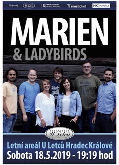 Marien & Ladybirds (Berušky)- koncert v Hradci Králové -Letní areál U Letců, Jana Černého 109, Hradec Králové