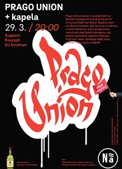 Prago Union + kapela / Raazyph, DJ Amdman- koncert v Hradci Králové -NáPLAVKA café & music bar, Náměstí 5.května 835, Hradec Králové