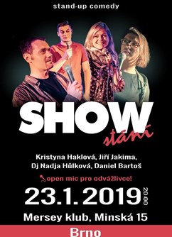 SHOW stání - Stand-up comedy - Brno -Mersey Klub, Minská 15, Brno