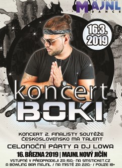 Koncert BOKI- Nový Jičín -Majnl Dance Hall, Gen. Hlaďo 25, Nový Jičín