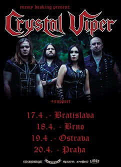Crystal Viper - koncert v Ostravě -BARRÁK music club, Havlíčkovo Nábřeží 28, Ostrava