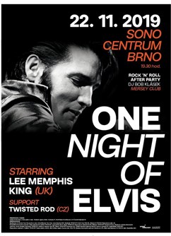 One Night Of Elvis (UK) - koncert v Brně- jedinečná pocta Elvisovi, přijíždí poprvé do ČR!  -Sono Centrum, Veveří 113, Brno