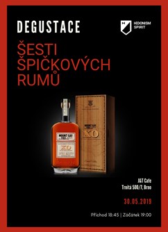 Degustace šesti špičkových rumů- Brno -J&T Cafe, Trnitá 500/7, Brno