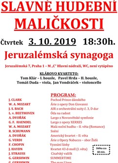 Slavné hudební maličkosti- Praha -Jeruzalémská (Jubilejní) synagoga, Jeruzalémská 7, Praha