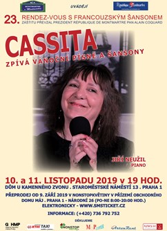 Cassita zpívá vánoční písně a šansony- Praha -Dům U Kamenného zvonu, Staroměstské nám. 13, Praha