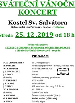 Sváteční vánoční koncert- Praha -Kostel sv. Salvátora, Salvátorská 1, Praha