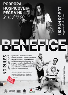 Benefice / Urban Robot & No Rules- Hradec Králové -NáPLAVKA café & music bar, Náměstí 5.května 835, Hradec Králové
