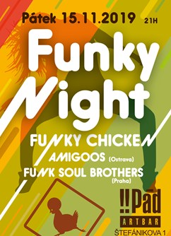 Funky Night podzim 2019- Brno -ArtBar Druhý Pád, Štefánikova 836/1, Brno