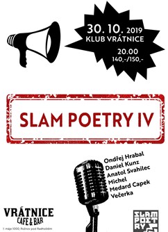 Slam Poetry na Vrátnici IV- Rožnov pod Radhoštěm -Vrátnice – Music Club, 1. máje 1000, Rožnov pod Radhoštěm