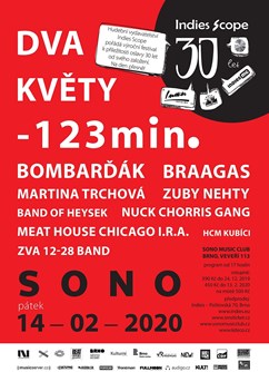 30 let hudebního vydavatelství Indies- festival v Brně- Zuby Nehty, ZVA 12-28 Band, -123min a další -Sono Centrum, Veveří 113, Brno