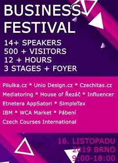 Business Festival Brno- Brno -Provozně ekonomická fakulta Mendelovy univerzity, Zemědělská 1665/1, Brno