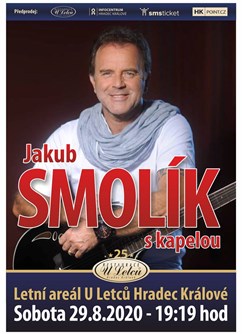 Jakub Smolík & kapela- koncert v Hradci Králové -Letní areál U Letců, Jana Černého 109, Hradec Králové