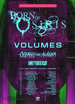 Born of Osiris / Volumes / Oceans Ate Alaska / Defying Decay- Jablunkov- koncert moderního progresivního metalu -Southock Rock Café, Bělá 1069, Jablunkov