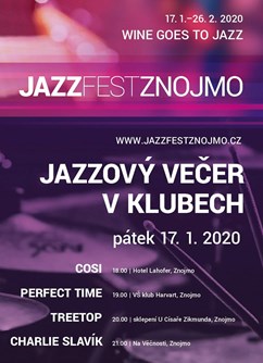 Jazzový večer v klubech: COSI- Znojmo -Hotel Lahofer, Veselá 149/13, Znojmo