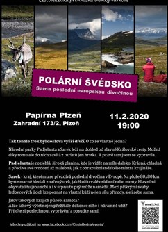 Polární Švédsko - sama poslední evropskou divočinou- Plzeň -Klub Papírna Plzeň, Zahradní 2, Plzeň