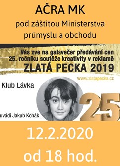 Slavnostní předávání cen Zlatá pecka- Praha -Klub Lávka, Novotného lávka 201/1, Praha