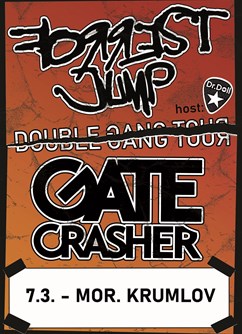 GATE Crasher a Forrest Jump- Double Gang tour- koncert v Moravském Krumlově -MAXIM Music Club, T.G.Masaryka 45, Moravský Krumlov