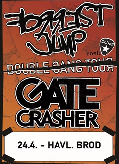 GATE Crasher a Forrest Jump- Double Gang tour- koncert Havlíčkův Brod -Klub OKO, Smetanovo nám. 30, Havlíčkův Brod