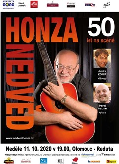 Honza Nedvěd - oslaví 50 !!! let na pódiu- koncert v Olomouci -Reduta, Horní náměstí 23, Olomouc