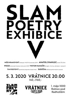 Slam Poetry V- Rožnov pod Radhoštěm -Vrátnice – Music Club, 1. máje 1000, Rožnov pod Radhoštěm