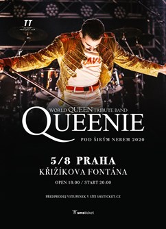 Koncert Queenie pod širým nebem 2020- Praha -Křižíkova fontána, Výstaviště 67, Praha