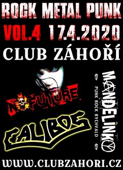 RMP Koncert Vol. 4  Calibos & Mandeliky & No future- Prostějov -Club Záhoří, Dr. Horáka 1344/19a, Prostějov