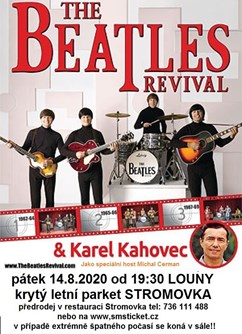 Koncert Karel Kahovec + Beatles Revival - Louny -Restaurace - letní parket Stromovka, Benátky 275, Louny