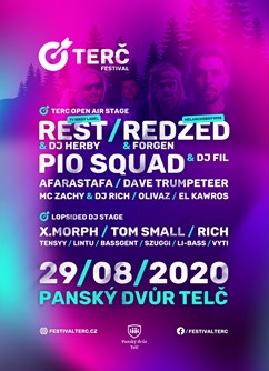 Festival Terč — Rest / Redzed / Pio Squad a další- Telč -Panský dvůr, Slavatovská, Telč