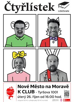 LiStOVání.cz : Čtyřlístek- Nové Město na Moravě -Kulturák NMnM, Tyršova 1001, Nové Město na Moravě