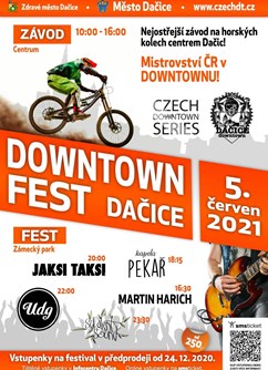 DOWNTOWN Fest Dačice 2021- festival Dačice- kapela Pekař, Jaksi Taksi, UDG a další -Letní scéna zámeckého parku, V Kaštanech, Dačice