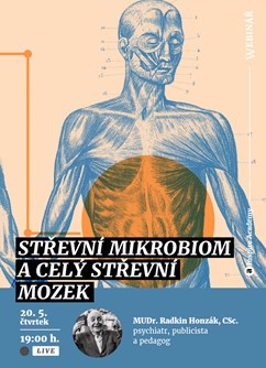 Webinář: Radkin Honzák - Střevní mikrobiom a střevní mozek- Online -Live stream, online přenos, Online