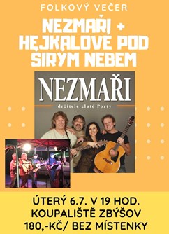 Nezmaři + 50 let Hejkalů- koncert Zbýšov -Městské koupaliště, Majrov, Zbýšov