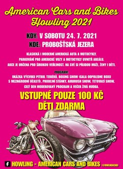 HOWLING - American Cars and Bikes 2021- Brandýs nad Labem-Stará Boleslav -Proboštská jezera - přírodní koupaliště, Mělnická, Brandýs nad Labem-Stará Boleslav