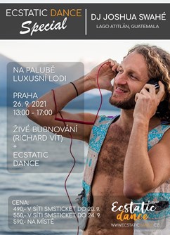 Ecstatic Dance Special na lodi - DJ Joshua Swahé (Guatemala)- Praha -BAM BU DAH, U Libeňského mostu, Praha