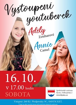 Adéla Zouharová a Annie Camel- Brno -Společenské centrum Bystrc, Odbojářská 2, Brno